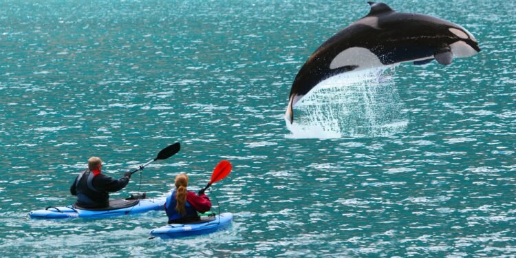 Momento de tensión en Río Negro: un kayakista se encuentra con una orca