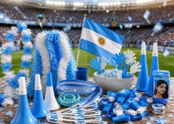 El sector del cotillón florece con cada victoria de la selección argentina