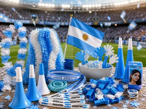 El sector del cotillón florece con cada victoria de la selección argentina