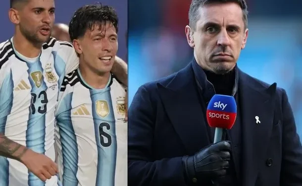 Gary Neville intensifica sus críticas hacia Cuti Romero tras la eliminación de Inglaterra