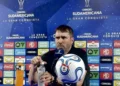 Acción de Chacho Coudet durante el partido con Independiente Santa Fe podría resultar en una multa para River