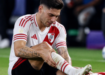 Gonzalo Montiel sufre una lesión y su participación en River es incierta para la Copa Sudamericana